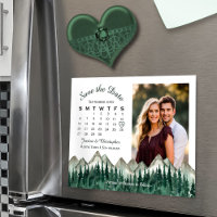 Calendrier Montagne & Pin Photo Enregistrer Date M