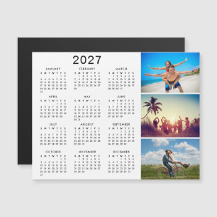 Invitation Magnétique Calendrier personnalisé de collage de photos 2027