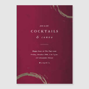 Invitation Magnétique Carton d'invitation à une soirée cocktail Golden R