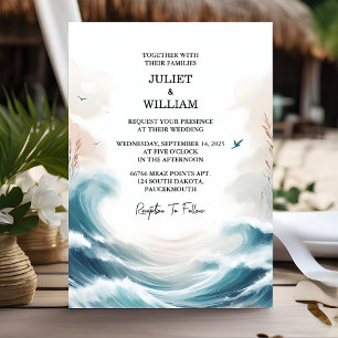 Invitation Magnétique Ce Printemps Été Plage Océan Destination Mariage