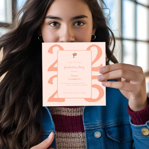 Invitation Magnétique Classe élégante de 2025 Minimalist Graduation Part