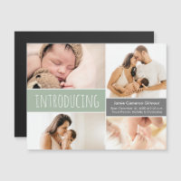 Collage photo moderne Introduire Garçon bébé vert