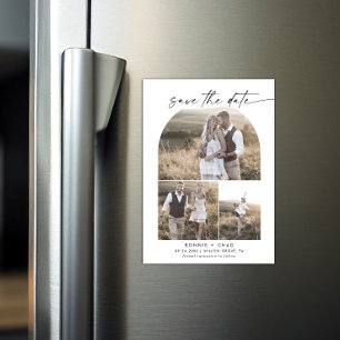 Invitation Magnétique Collection photo Boho Arch moderne Enregistrer la