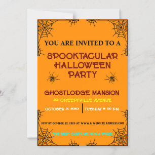 INVITATION MAGNÉTIQUE COLORÉ SPOOKTACULAR HALLOWEEN PARTY