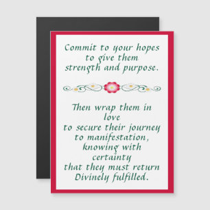 Invitation Magnétique Commit Hope Love Inspirational Card