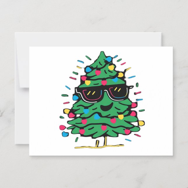 Invitation Magnétique Cool Christmas Tree Classic (Recto)