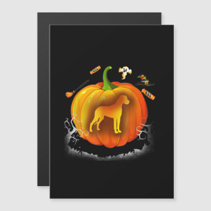 Invitation Magnétique costume de rottweiler en citrouille pour Halloween