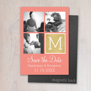 Invitation Magnétique Créez Votre Propre Collage de Photos de Mariage Mo