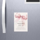Invitation Magnétique Crème arc rose élégant SWEET 16 luxe<br><div class="desc">Arrière - plan beige douce,  crème,  décorée d'un grand arc rose. Personnalisez et ajoutez un nom et des détails du parti.</div>