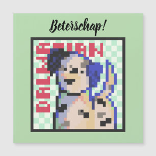 Invitation Magnétique Dalmatian, dalmatien, Pixel Art, pixel art