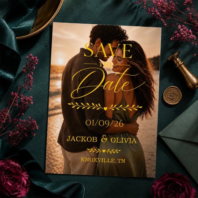 Invitation Magnétique Date de mariage moderne Design Save The Date (modern_wedding_date_design_save_the_date)