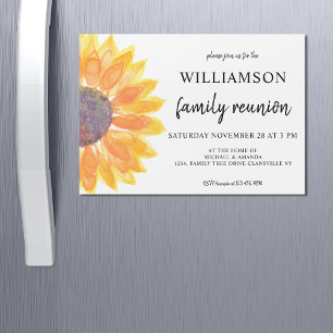 Invitation magnétique de la réunion familiale flor
