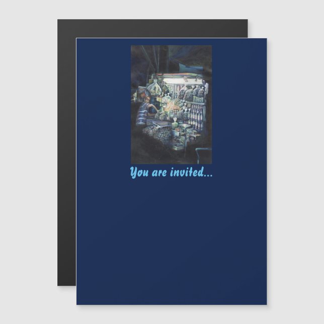 Invitation Magnétique Déménagement de l'objectif, Singapour (Devant / Derrière)