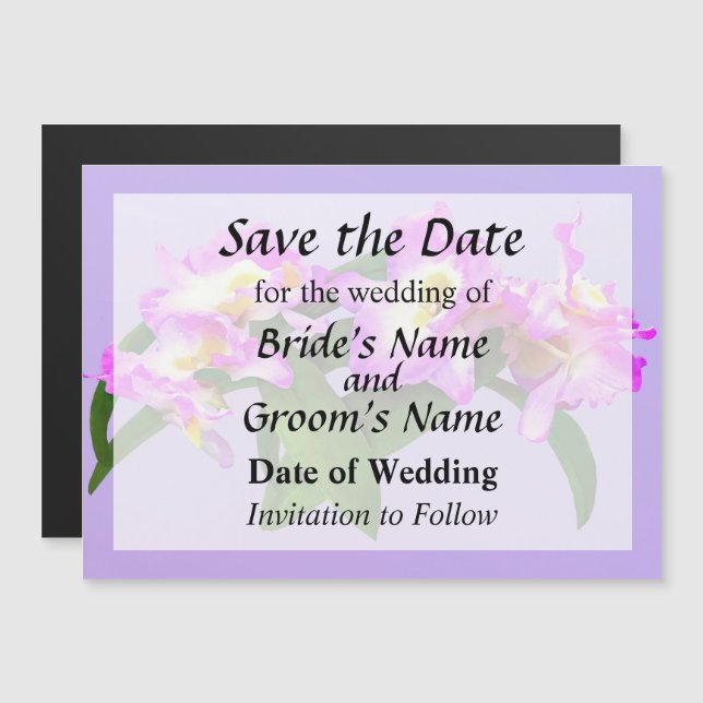 Invitation Magnétique Dendrobium Angel Moon 'Lettre d'amour' (Devant / Derrière)