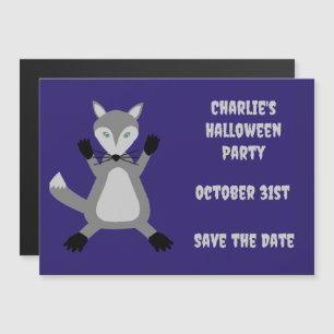 Invitation Magnétique Déplaisant Halloween Wolf personnalisé Enregistrer