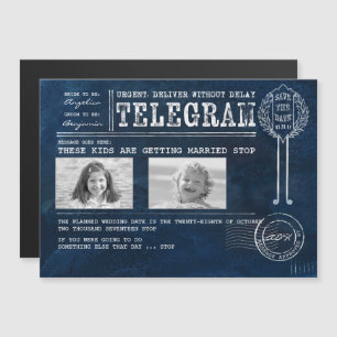 Invitation Magnétique Des photos amusantes d'enfance sauvent le télégram