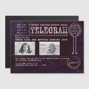 Invitation Magnétique Des photos amusantes d'enfance sauvent le télégram