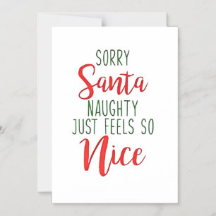 Invitation Magnétique Désolé Santa, vilain ça fait tellement de bien