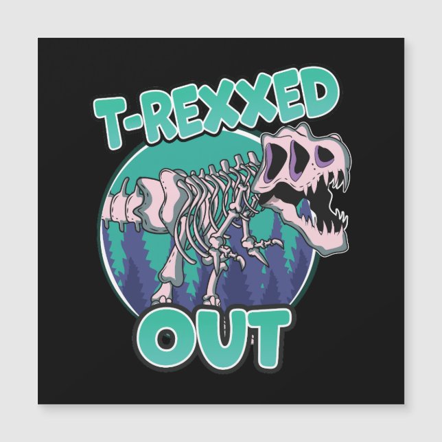 Invitation Magnétique Dinosaure T-Rexxed Out (Devant)