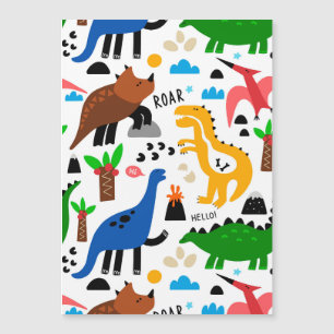 Invitation Magnétique Dinosaures motif transparent