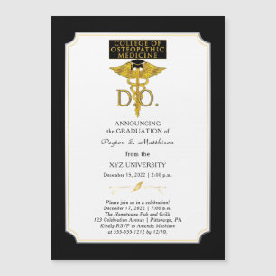 Invitation Magnétique Diplômé en DO de la Faculté de médecine ostéopathi