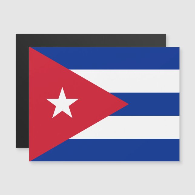 Invitation Magnétique Drapeau cubain, La Havane, Fidel Castro, Che Gueva (Devant / Derrière)