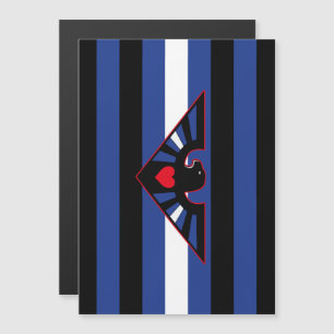 Invitation Magnétique Drapeau de fierté d'aigle en cuir