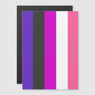 Invitation Magnétique Drapeau de fierté genderfluid