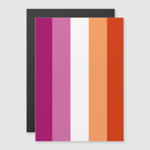 Invitation Magnétique Drapeau de fierté lesbienne (5 bandes)