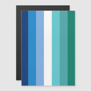 Invitation Magnétique Drapeau de fierté masculine gaie (Azure)