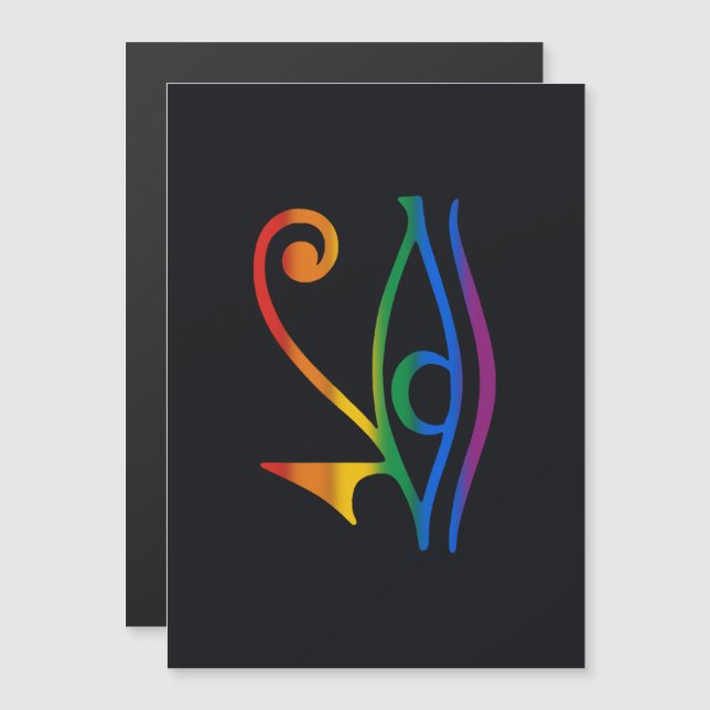 Invitation Magnétique Drapeau de la fierté gay goth (Devant / Derrière)