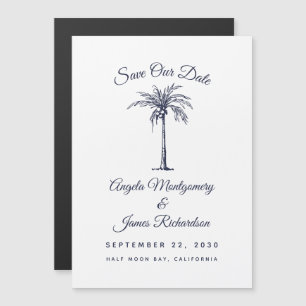 Invitation Magnétique Économisez la date de votre mariage sur la plage d