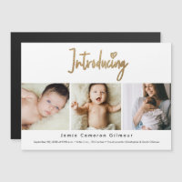 Écriture dorée Présentant un Bébé personnalisé ave
