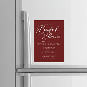Invitation Magnétique Élégant Mariage Minimaliste sous le thème de Bourg