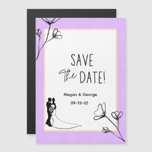 Invitation Magnétique Enregistrer la date Annonces du Mariage