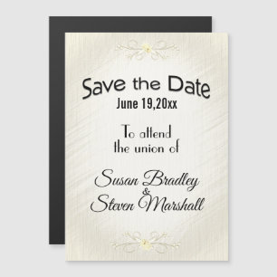 Invitation Magnétique Enregistrer la date Delicate Yellow Magnetic Invit