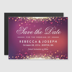 Invitation Magnétique Enregistrer la date Shimmer Gold Parties scintilla