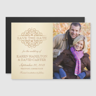 Invitation Magnétique Enregistrer la photo du Fiançailles des défilés Vi