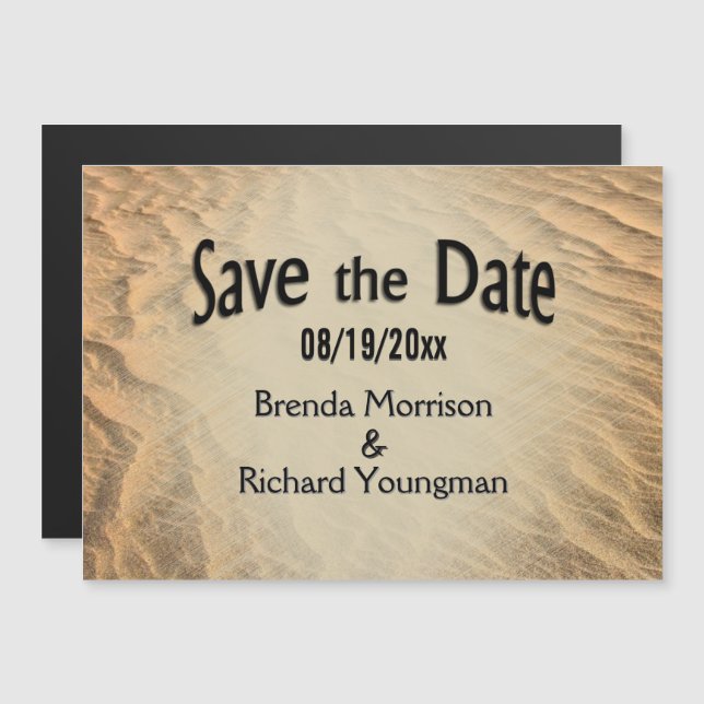 Invitation Magnétique Enregistrer la plage de dates (Devant / Derrière)