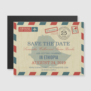 Invitation Magnétique Ethiopie : Un ancien courrier aérien sauve la date