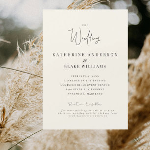 Invitation Magnétique Faireur de Grâce Crème Mariage Magnétique