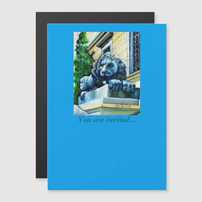 Invitation Magnétique Féline stémonée (Devant / Derrière)