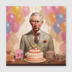 Invitation Magnétique Fête d'anniversaire du roi Charles III