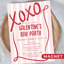 Fête de la Galentine XOXO dessinée à la main