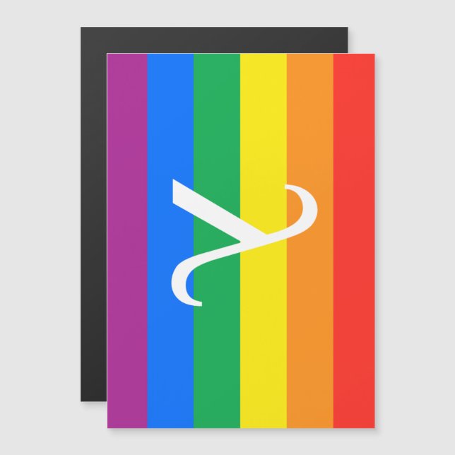 Invitation Magnétique Fierté et activisme Lambda LGBT (Devant / Derrière)