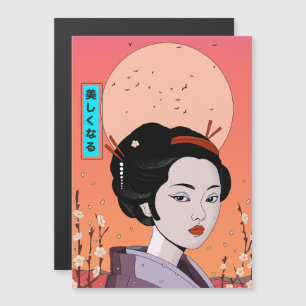 Invitation Magnétique Fille de geisha Sois belle