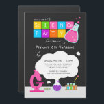 Invitation Magnétique Fille de science<br><div class="desc">Connais-tu une fille qui aime la science ? Une soirée à thème scientifique est parfaite pour le petit scientifique de votre vie ! Faites-en une fête d'anniversaire fantastique pour enfants avec l'Invitation magnétique Girly Science Party conçu par Enchantfancy Design Company. Cette invitation magnétique de 5" x 7" comprend un ensemble...</div>