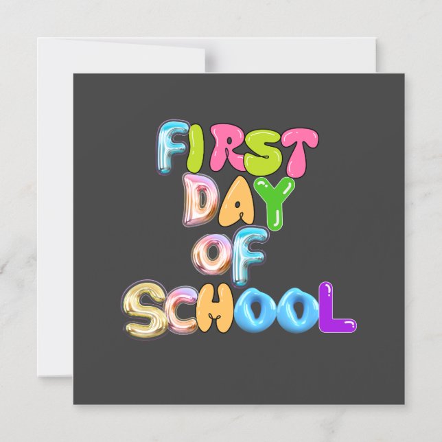 INVITATION MAGNÉTIQUE FIRST DAY OF SCHOOL, BACK TO SCHOOL GIFTS (Recto)