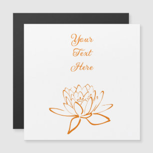Invitation Magnétique Fleur de Lotus Élégante Personnalisée
