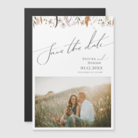 Fleur sauvage d'automne Boho | Enregistrer La Date